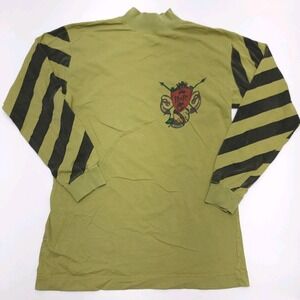 Vintage‎ Girbaud Mens Medium Long Sleeve Olive Green Shirt Y2K 90s